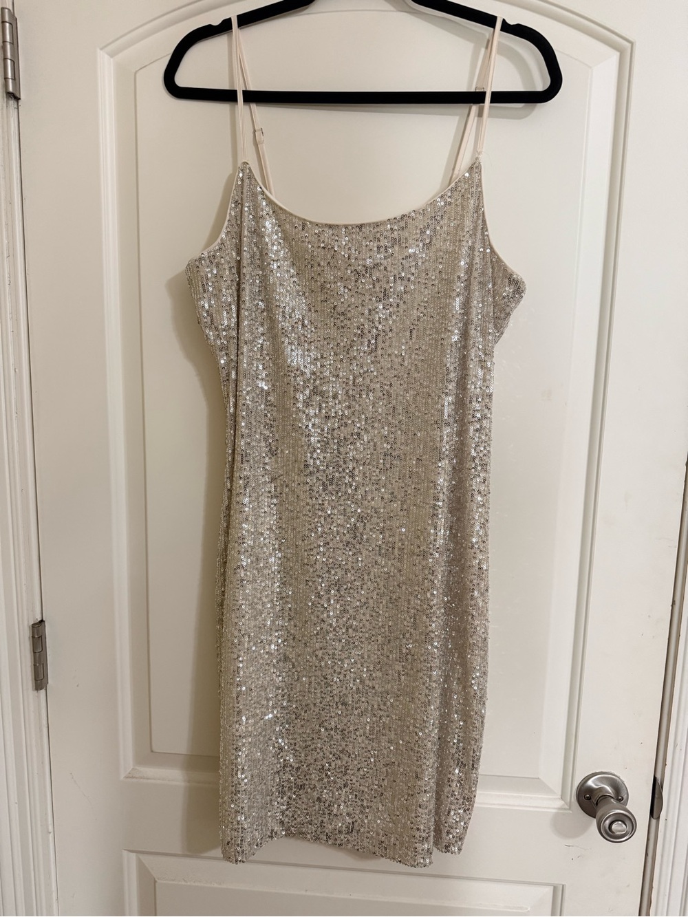 Gianni Bini Sequin Slip Dress - Silver/Gold